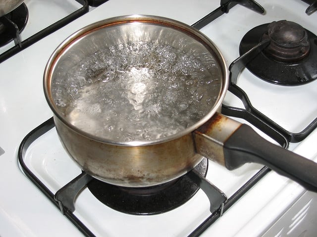 10 boiling water