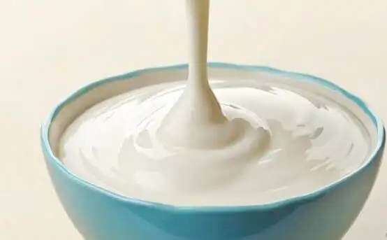 bowl of liquid yogurt