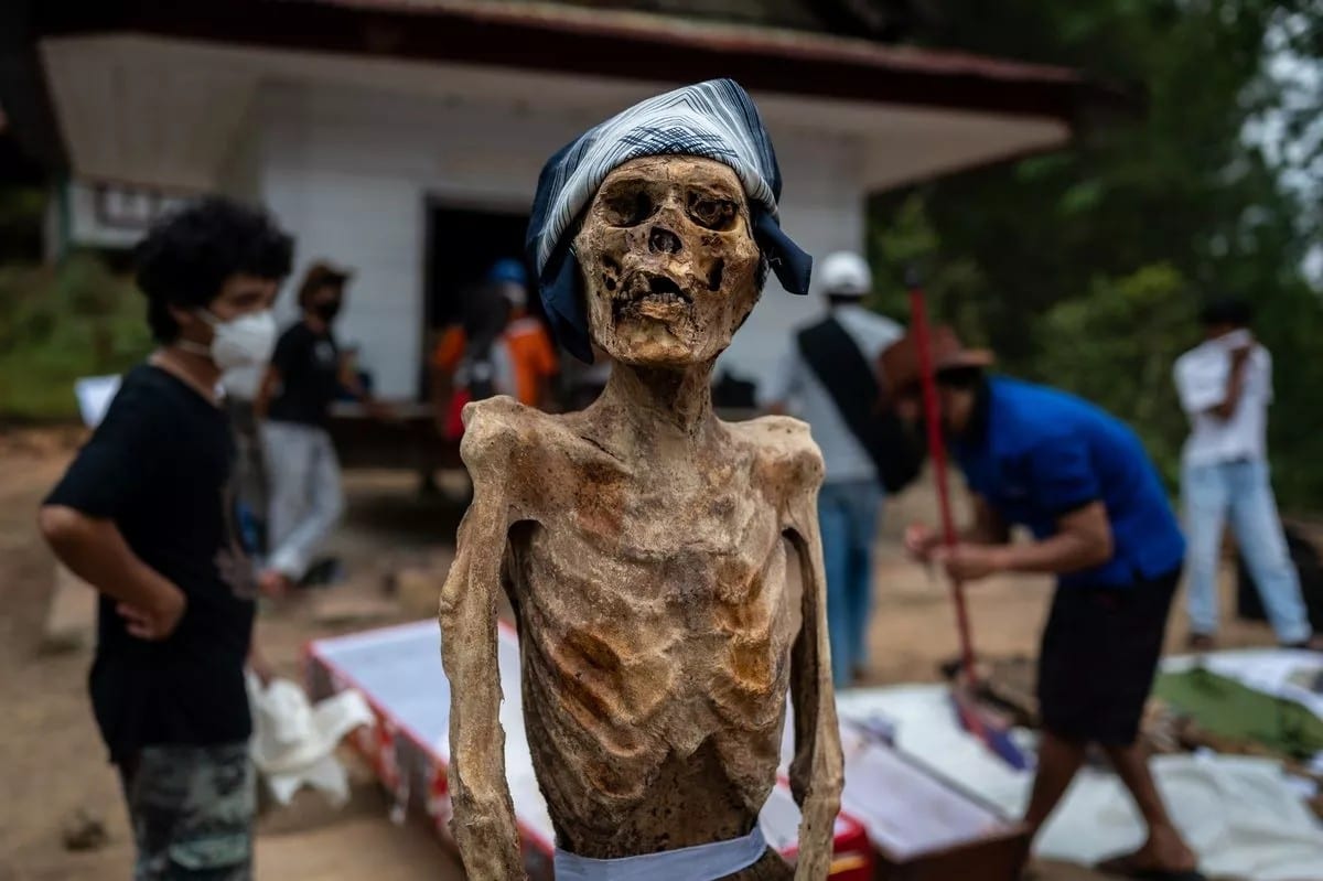 0 manene death ritual in indonesia